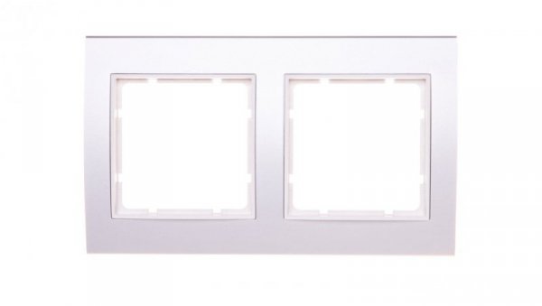 Berker B.3 Ramka podwójna aluminium /biały 10123904