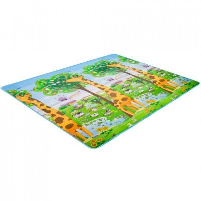 Mata edukacyjna piankowa dwustronna składana ZOO 200 x 180 x 1 cm