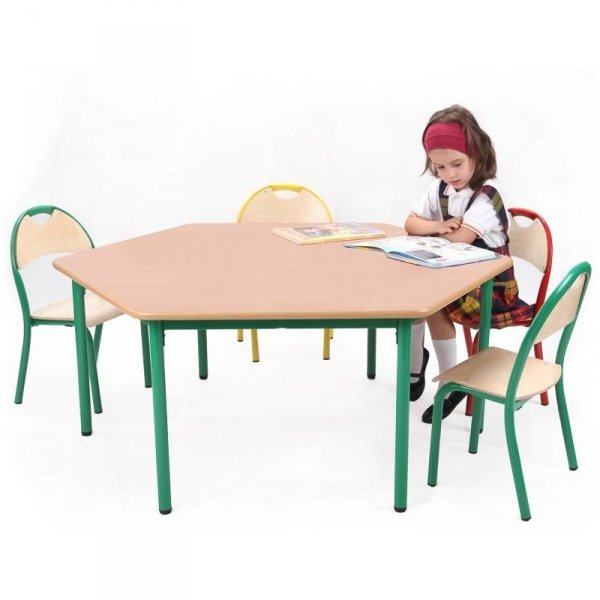 stolik przedszkolny bambino sześciokątny, stolik sześciokątny bambino, bambino stolik, stolik bambino