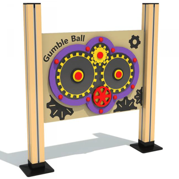 Panel edukacyjny – Trybiki Gumble Ball
