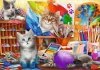 Trefl Puzzle 2x500 elementów Sztuka malowania Kotki