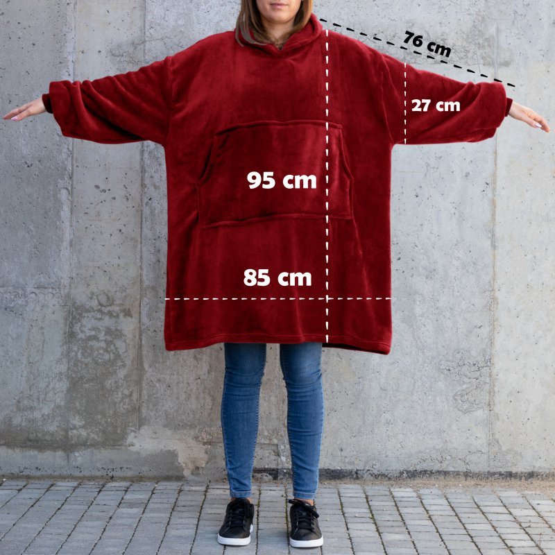 Bluzair - Bluza koc - Bordowy