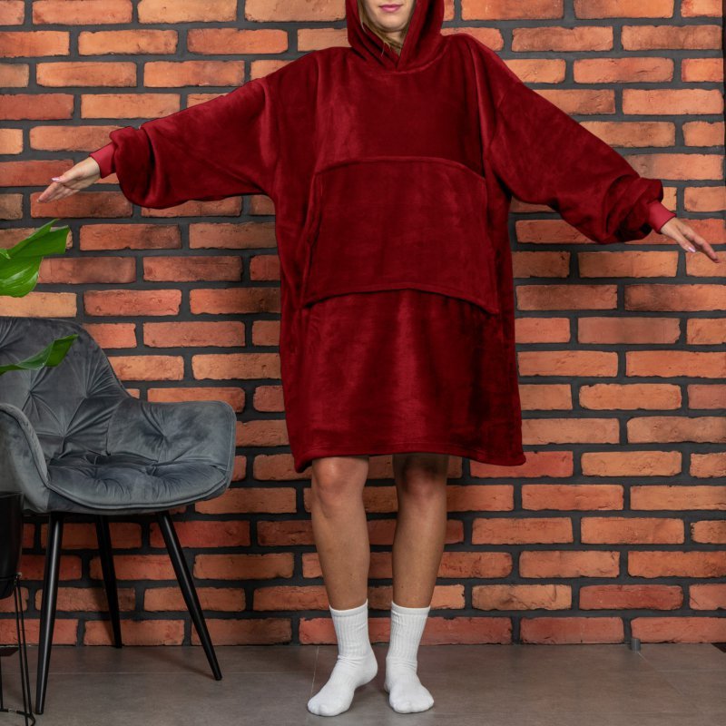 Bluzair - Bluza koc - Bordowy