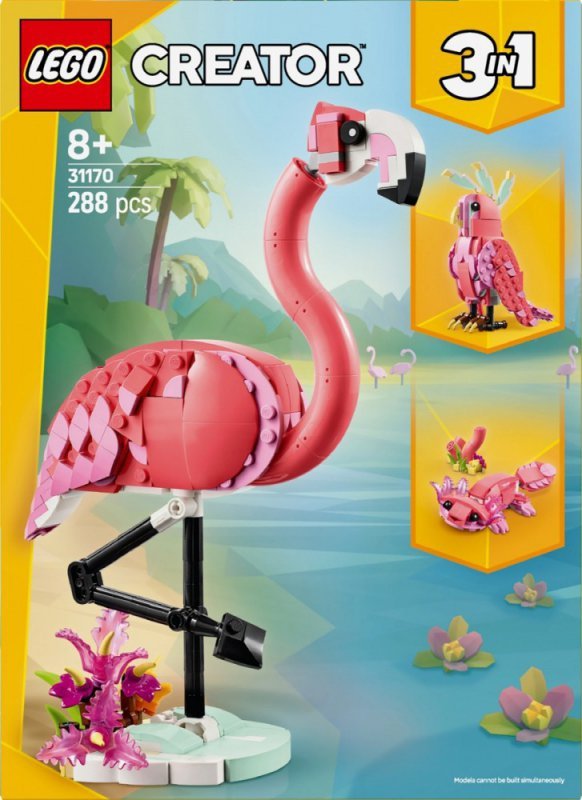 LEGO Klocki Creator 31170 Dzikie zwierzęta: różowy flaming