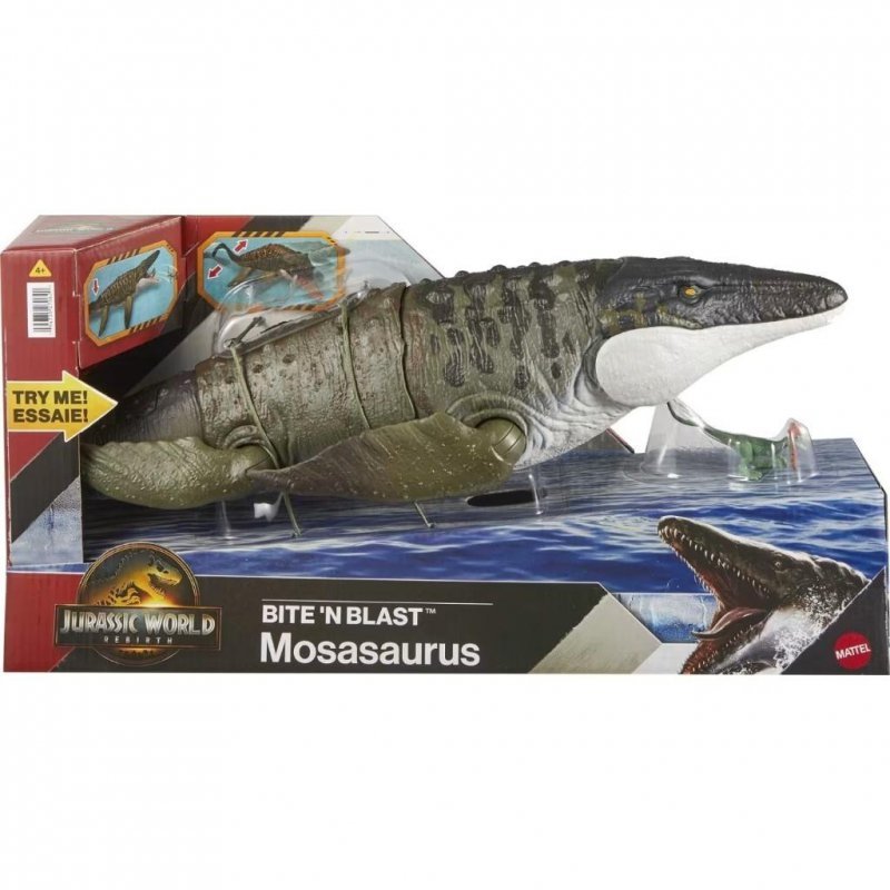 Jurassic World Figurka Bite &#039;N Blast Mosasaurus