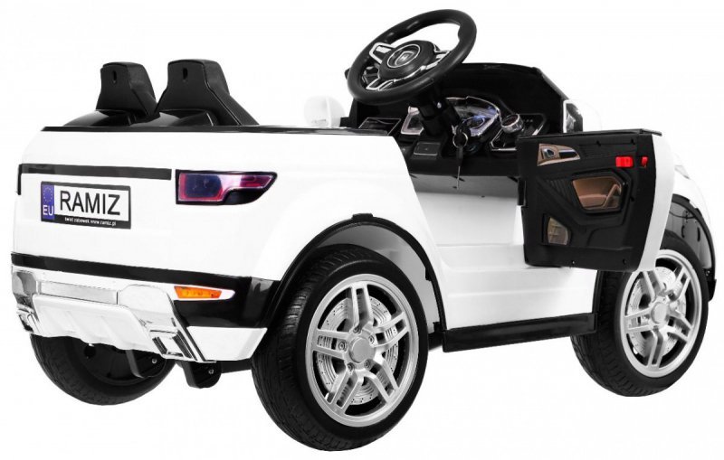 Autko Rapid Racer elektryczne dla dzieci, Biały SUV + Pilot