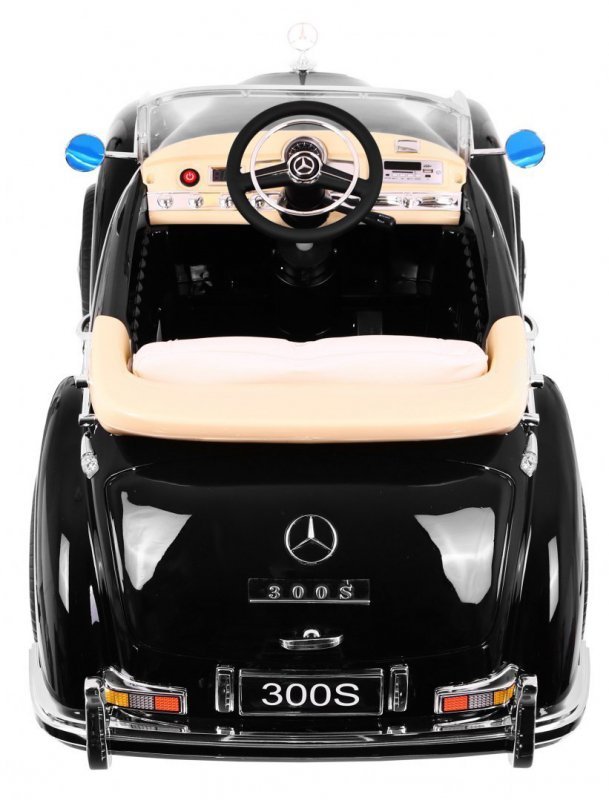 Mercedes Benz 300S Retro dla dzieci Lakier Czarne klasyczne auto
