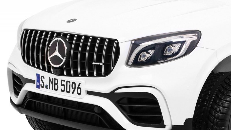 Auto Mercedes GLC 63S dla dzieci Biały SUV + Napęd 4x4