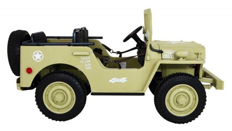 Autko Wojskowe Retro dla 3 dzieci Matcha 4x4