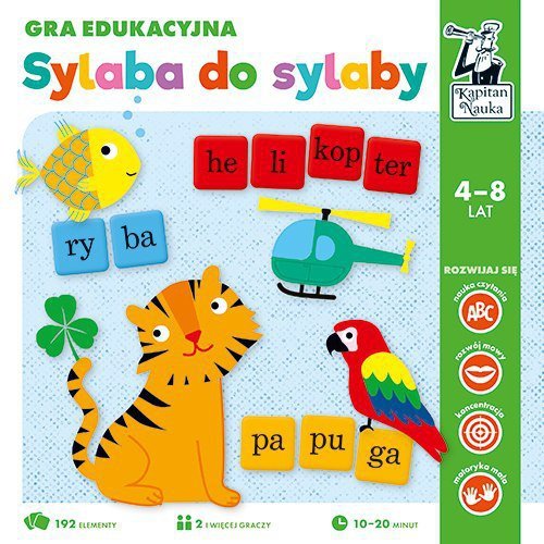 Gra edukacyjna &quot;Sylaba do sylaby&quot; dla dzieci 4-8 lat + Układanie wyrazów + Nazywanie obrazków