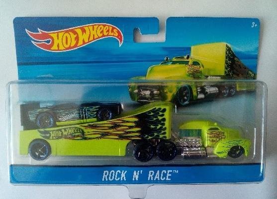 Hot Wheels Ciążarówka + Autko Rock n&#039; Race