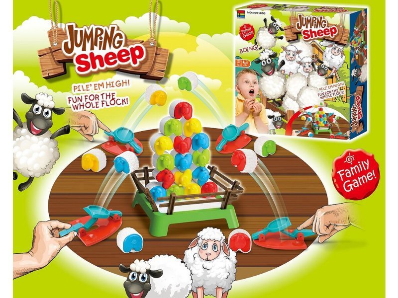 Rodzinna Gra Zręcznościowa &quot;Jumping Sheep&quot; SKACZĄCE OWCE Pchełki