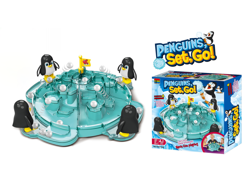 Rodzinna gra zręcznościowa, planszowa PINGWINKOWE PIŁKARZYKI, Piłka nożna &quot;Penguins, Set, Go!&quot;