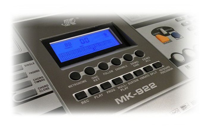 Keyboard MK-922 - duży wyświetlacz LCD, 61 klawiszy
