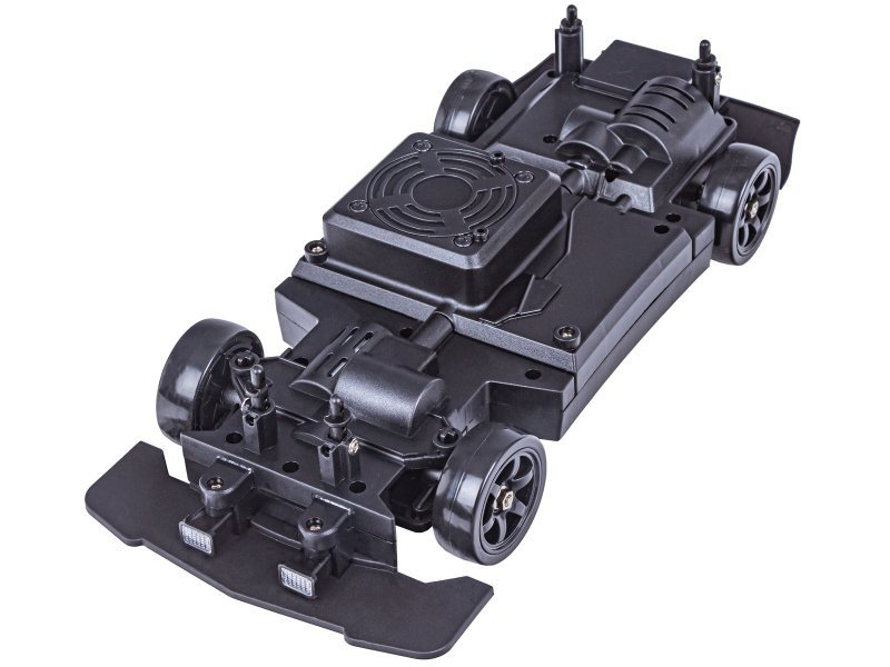 DUŻY Samochód Do Driftu Auto RC Drift 1:16 2,4 GHz PARA DYM 4WD Niebieski Nissan GTR LED