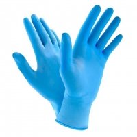 Rękawiczki Nitrylowe Niebieskie S 100szt 