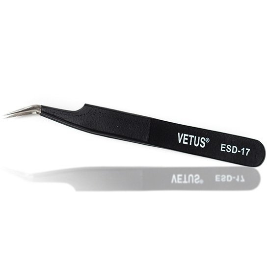 Pęseta czarna VETUS ESD 17