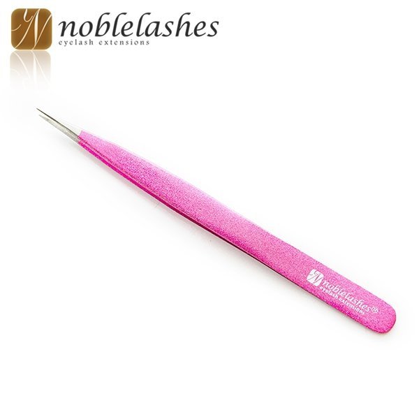 Pęseta prosta różowa, z brokatem