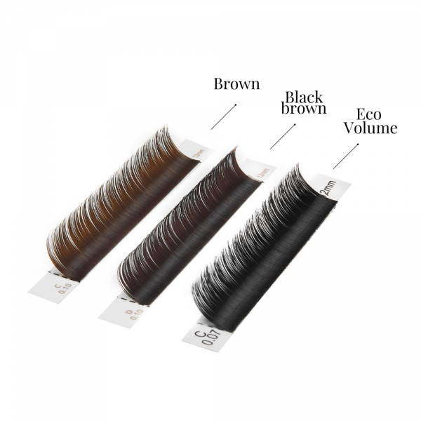 Rzęsy Brown Line C 0,15 black brown 