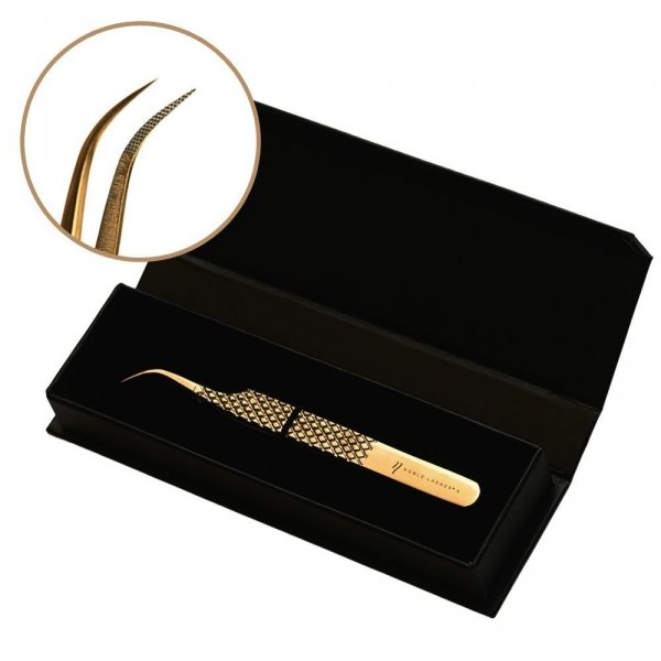 Pęseta do rzęs Noble Gold PRO 4
