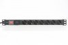 Digitus Listwa zasilająca PDU 19 RACK 7xSchuko, 2m 1xSchuko, 16A, wł./wył., zab.przepięciowe, aluminiowa