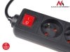 Maclean Listwa zasilająca przedłużacz 4 gniazda z wyłącznikiem 1,4m Energy  MCE41 2300W Czarna