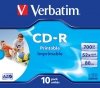 Verbatim CD-R 700MB 48x DataLife Plus Printable 10-Pack Jewel 43325