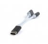 Gembird Kabel audio mini Jack żeński/3.5mm/USB/CM/biały