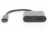Digitus Adapter graficzny HDMI 4K 60Hz UHD na USB 3.1 Typ C, Power Delivery z audio, aluminiowy Czarny