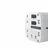 AUKEY PA-TA01 White uniwersalny podróżny adapter sieciowy 2xUSB+1xUSB C | 7.8A | pasuje w 150 krajach
