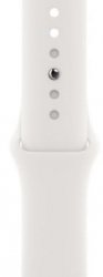 Apple Zegarek Series 6 GPS, 40mm koperta z aluminium w kolorze srebrnym z paskiem sportowym w kolorze białym - Regular