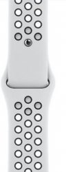 Apple Zegarek Nike SE GPS + Cellular, 44mm koperta z aluminium w kolorze srebrnym z paskiem sportowym  czysta platyna/czarny Nik