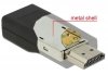 Delock Adapter HDMI(M)- VGA(F) CZARNY MINI rozmiar