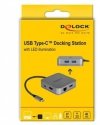 Delock Replikator portów USB-C(M)->HDMI, LAN 1GB, 2XUSB 3.0, PD 3.0, USB-C, LED, MIKRO