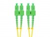 Lanberg Patchcord światłowodowy Sm Sc/Apc-Sc/Apc Duplex 3.0mm 5m żółty