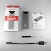 AXAGON EEM2-U3C Obudowa zewnętrzna aluminiowa, USB-C 3.2 Gen 1 - M.2 SATA SSD długość 42 do 80mm