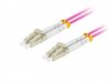 Lanberg Patchcord światłowodowy MM LC/UPC-LC/UPC DUPLEX 3.0MM OM4 50/125 LSZH 15m fioletowy