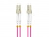 Lanberg Patchcord światłowodowy MM LC/UPC-LC/UPC DUPLEX 3.0MM OM4 50/125 LSZH 20m fioletowy