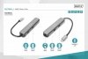 Digitus Stacja dokująca USB-C, 5 portów 4K 30Hz HDMI 3x USB3.0 RJ45 srebrna
