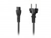 Lanberg Kabel zasilający laptop(miki) CEE 7/7 -> IEC 320 C5 1.8m VDE prosty, czarny