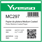 Papier powlekany w roli do plotera Yvesso Medium Coated 297x30m 120g MC297