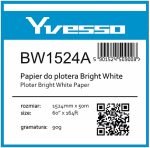 Papier w roli do plotera Yvesso BrightWhite 1524x50m 90g BW1524A ( 1524x50 90g )
