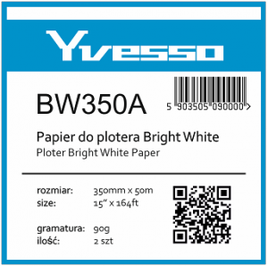 Papier w roli do plotera Yvesso BrightWhite 350x50m 90g BW350A ( 350x50 90g )