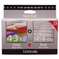 WYCOFANY-Lexmark Atrament/bk twinpack No43+No44 f X4875