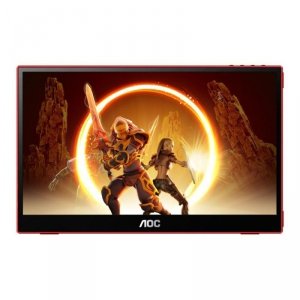 AOC 16G3 przenośny telewizor / monitor Przenośny monitor Czarny, Czerwony 39,6 cm (15.6) TFT 1920 x 1080 px