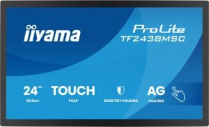 IIYAMA Monitor 24 cale TF2438MSC-B2 IPS,FHD,DP,HDMI,2x2W,2xUSB,600(cd/m2),  10pkt.7H,IP1X(FRONT),PION/POZIOM, 120Hz