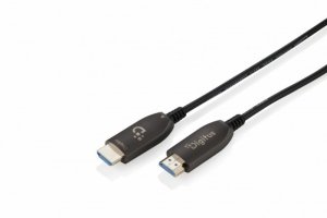 Digitus Kabel połączeniowy hybrydowy HDMI AOC | HDMI-A męski-męski | HDMI 2.1 | UHD-2 8K@60Hz | 48Gbps |HDR, eARC, HDCP 2.2, CEC | 70m