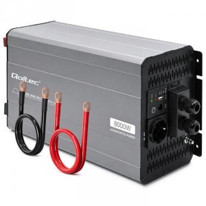 Qoltec Przetwornica napięcia Pure Sine Wave | 12V na 230V | 4000/8000W |UPS BYPASS