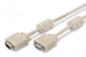 Digitus Kabel przedłużający VGA 1080p 60Hz FHD Typ DSUB15/DSUB15 M/Ż szary 10m