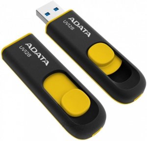 Adata Pendrive  DashDrive UV128 16GB USB 3.2 Gen1 czarno - żółty